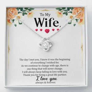Wife - The Day I Met You - Love Knot Necklace