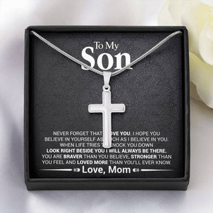 Son - Never Forget That I Love You - Cross Necklace