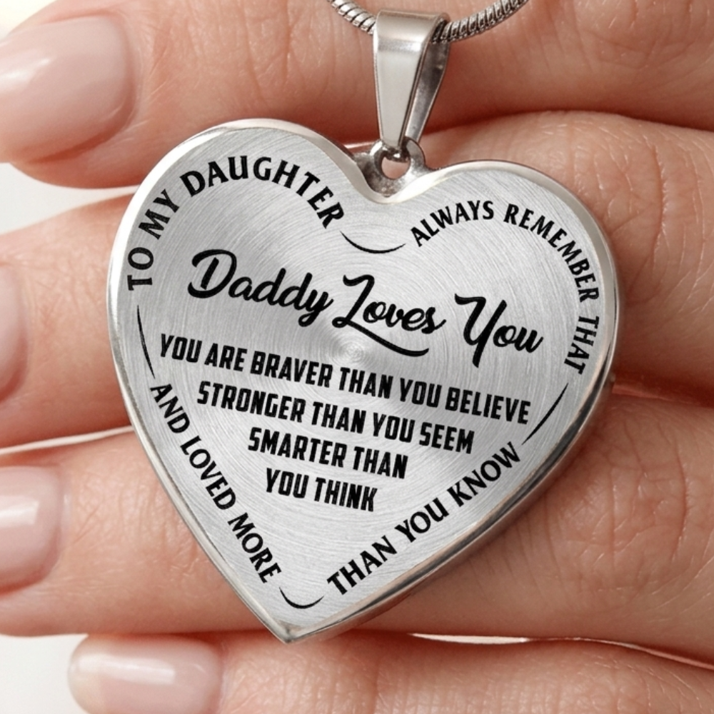 Daddy Loves You - Heart Necklace
