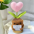 Handmade Emotional Support Plant With Pink Heart