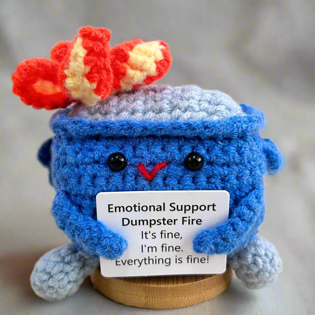 Handmade Emotional Support Dumpster Fire Steve