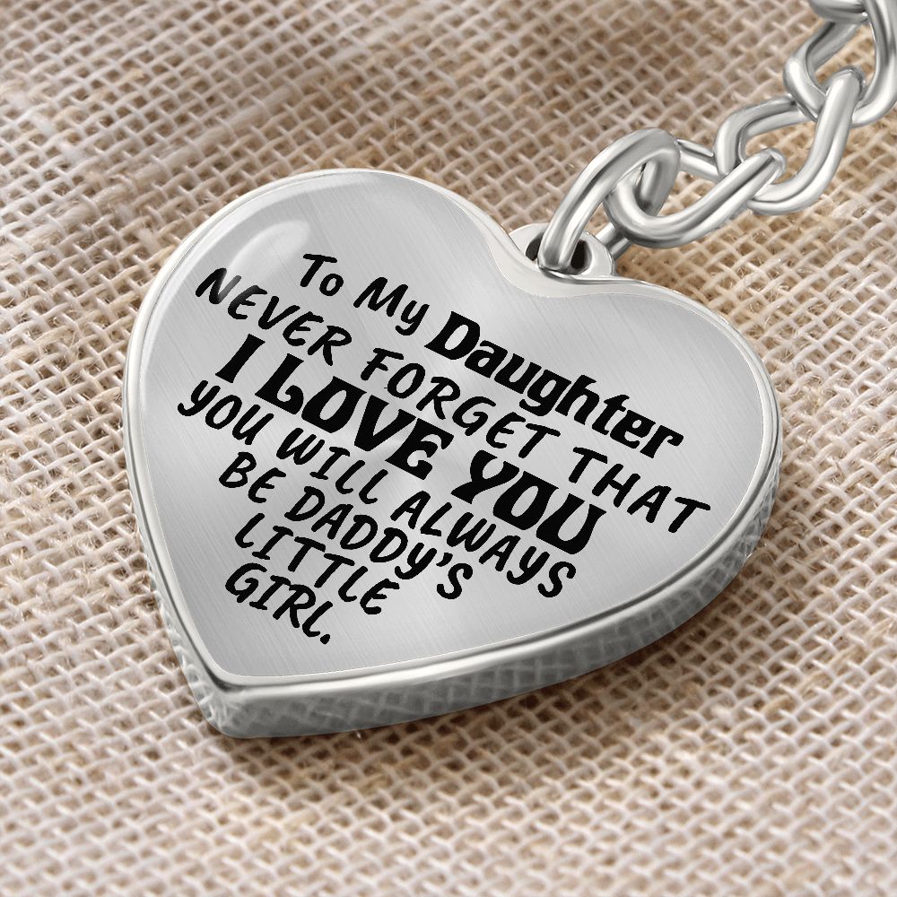 Daddy's Little Girl - Heart Keychain