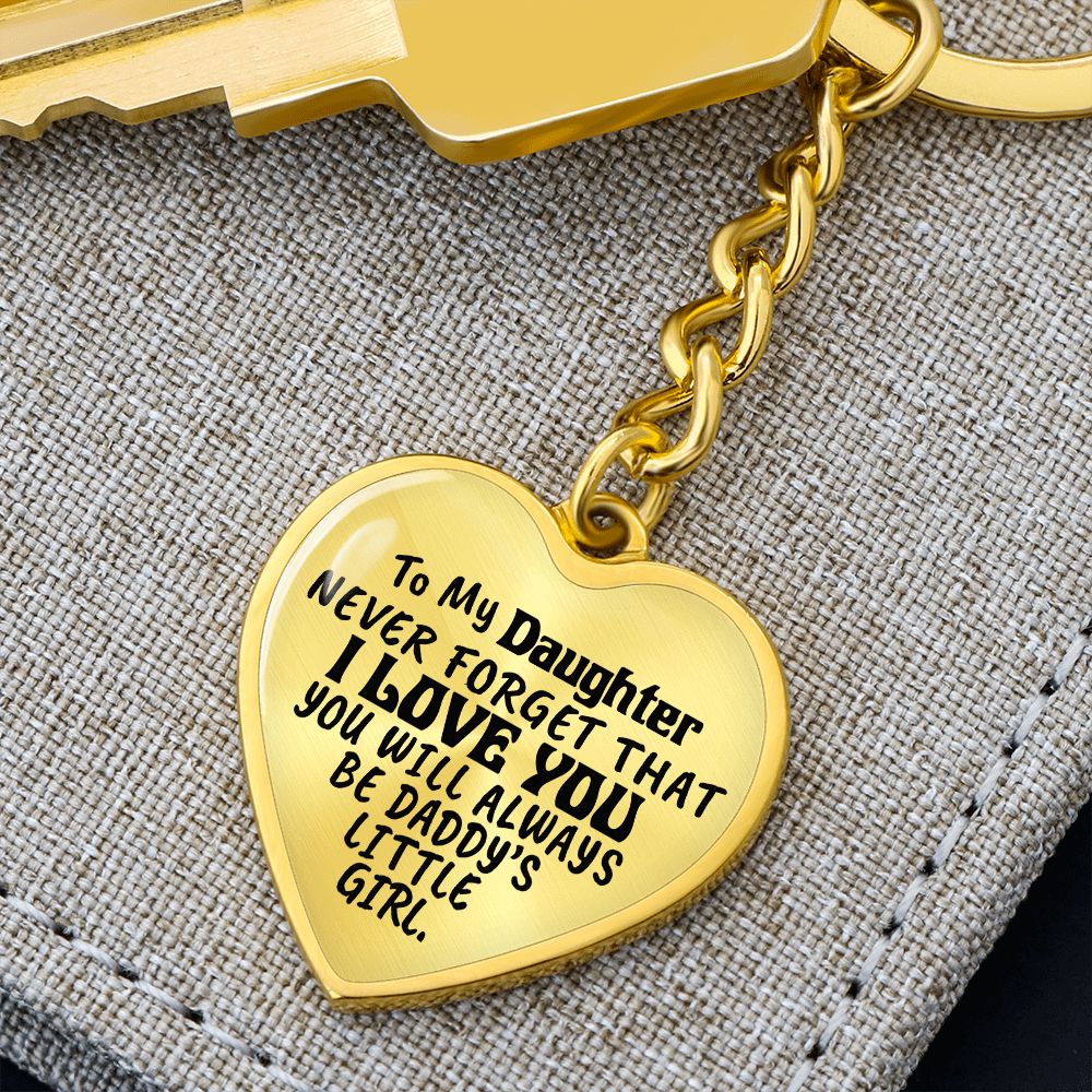 Daddy's Little Girl - Heart Keychain