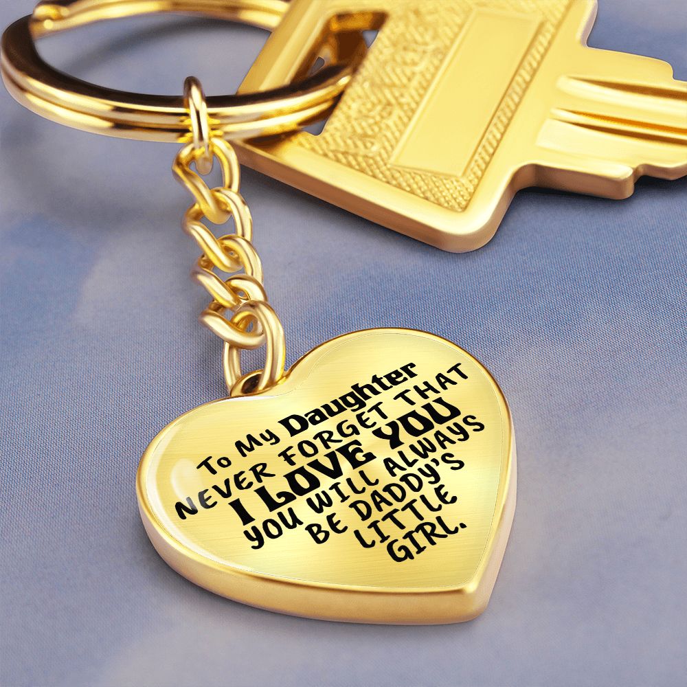 Daddy's Little Girl - Heart Keychain