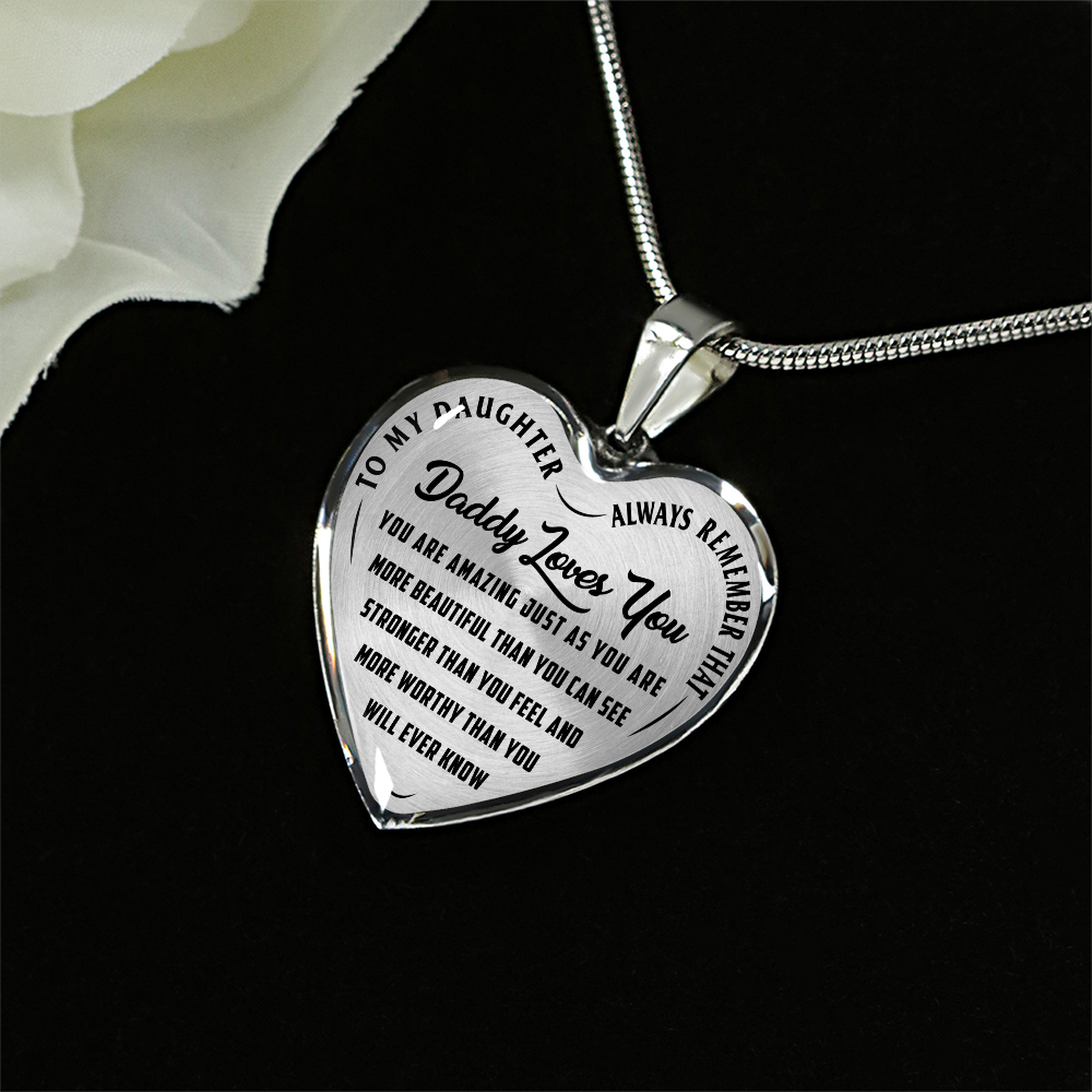 Daughter - You Are Amazing - Heart Pendant Necklace