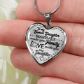 To My Bonus Daughter - Heart Pendant Necklace