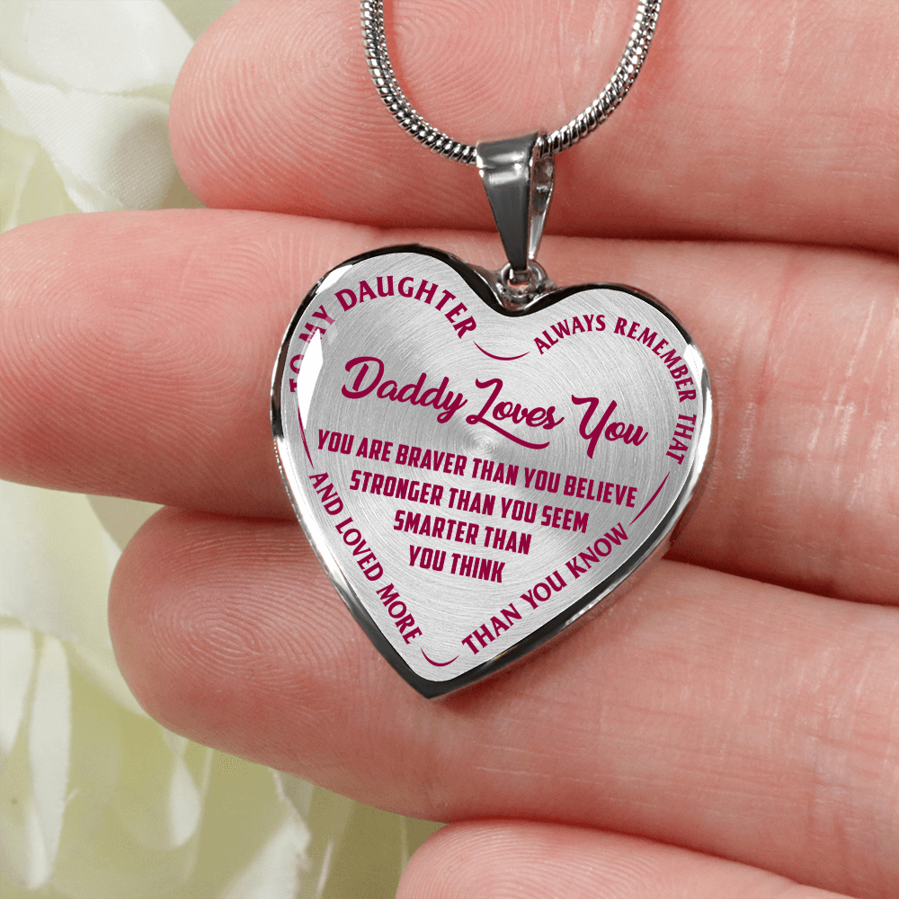 Daddy Loves You - Pink Text