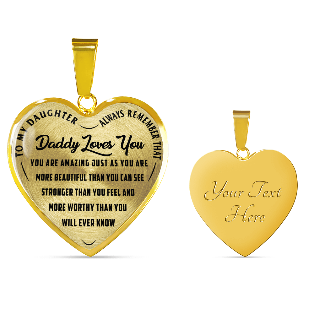 Daughter - You Are Amazing - Heart Pendant Necklace