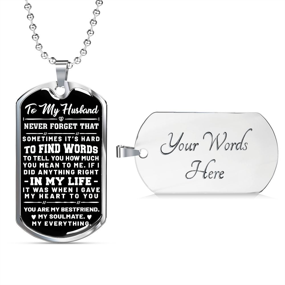 Husband - Sometimes It's Hard To Find The Words