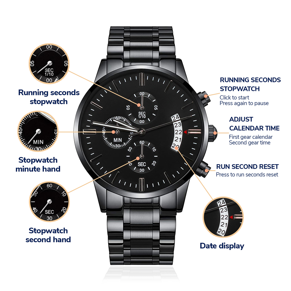 Son - Believe Deep In Your Heart - Engraved Watch