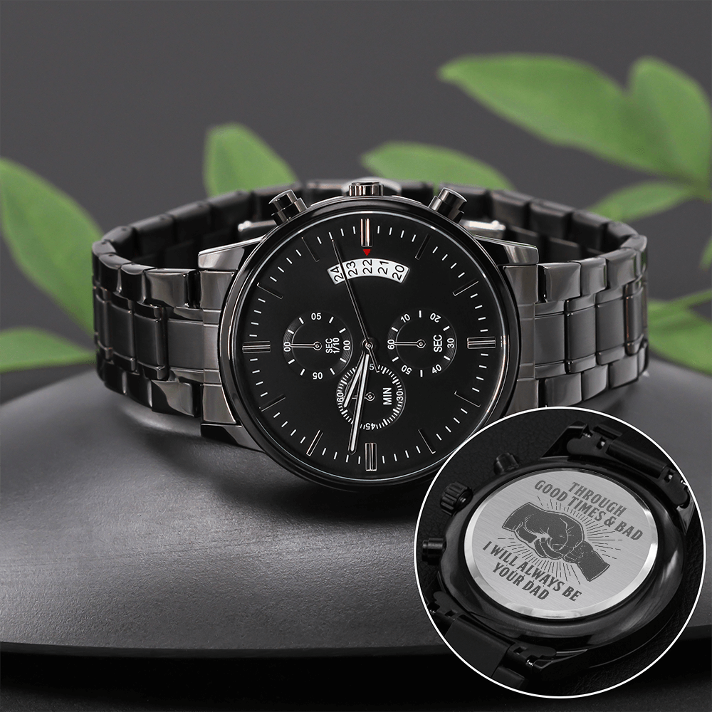 Son - Through Good Times & Bad - Black Chronograph Watch