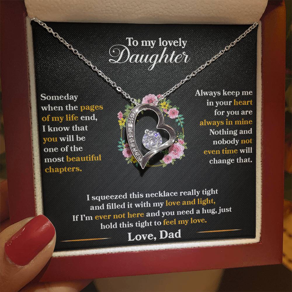 Daughter - Someday When The Pages Of My Life End - Forever Love Necklace