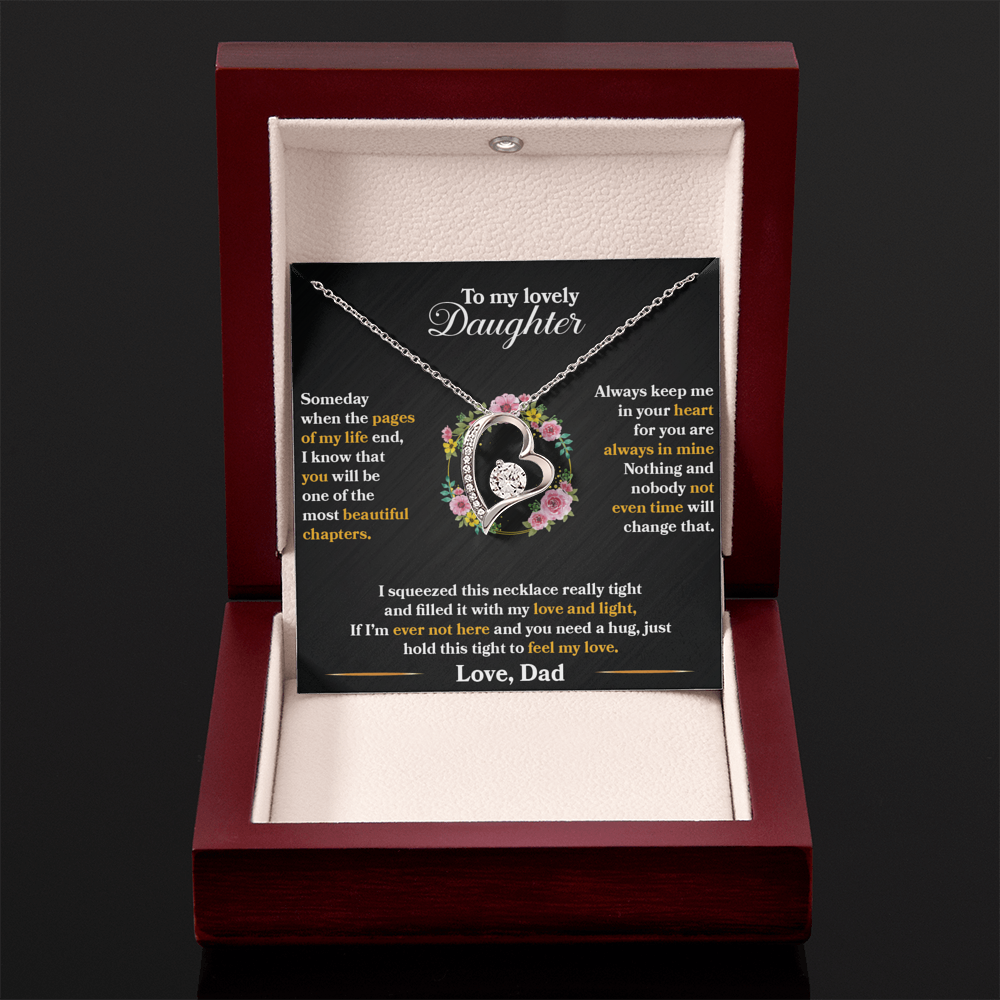 Daughter - Someday When The Pages Of My Life End - Forever Love Necklace