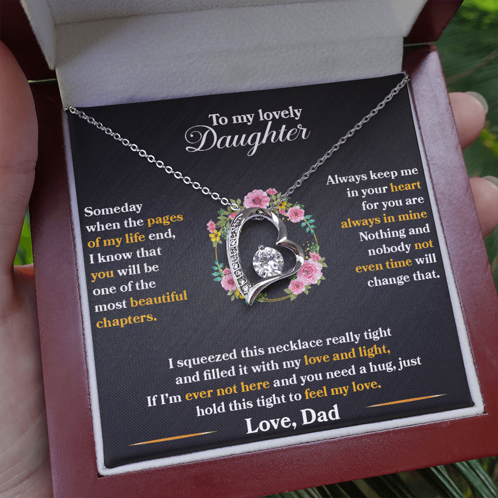Daughter - Someday When The Pages Of My Life End - Forever Love Necklace