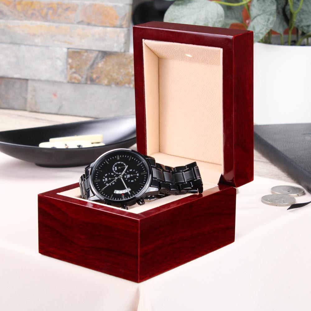 Son - Through Good Times & Bad - Black Chronograph Watch