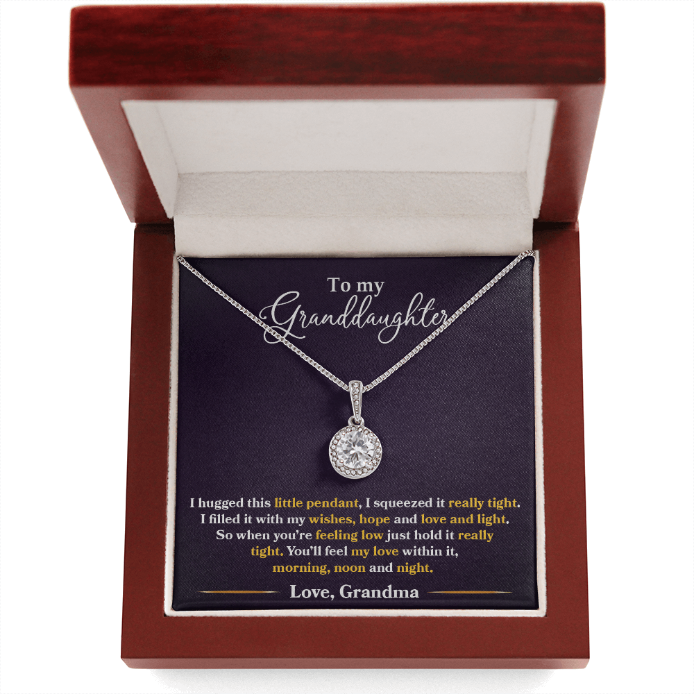 I Hugged This Little Pendant - Love Grandma - Eternal Hope Necklace