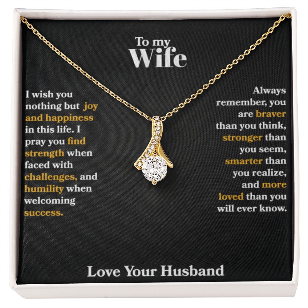 Wife - I Wish You Nothing But Joy - Ribbon Necklace