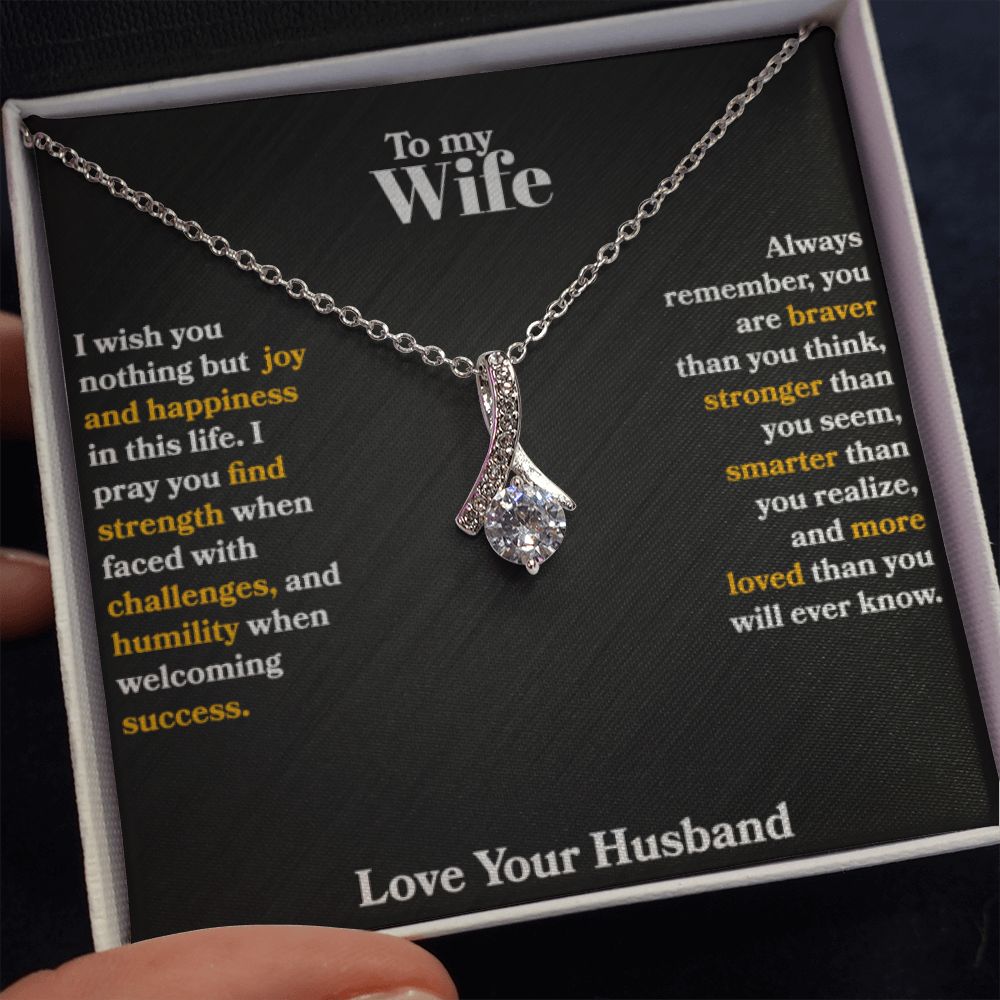 Wife - I Wish You Nothing But Joy - Ribbon Necklace