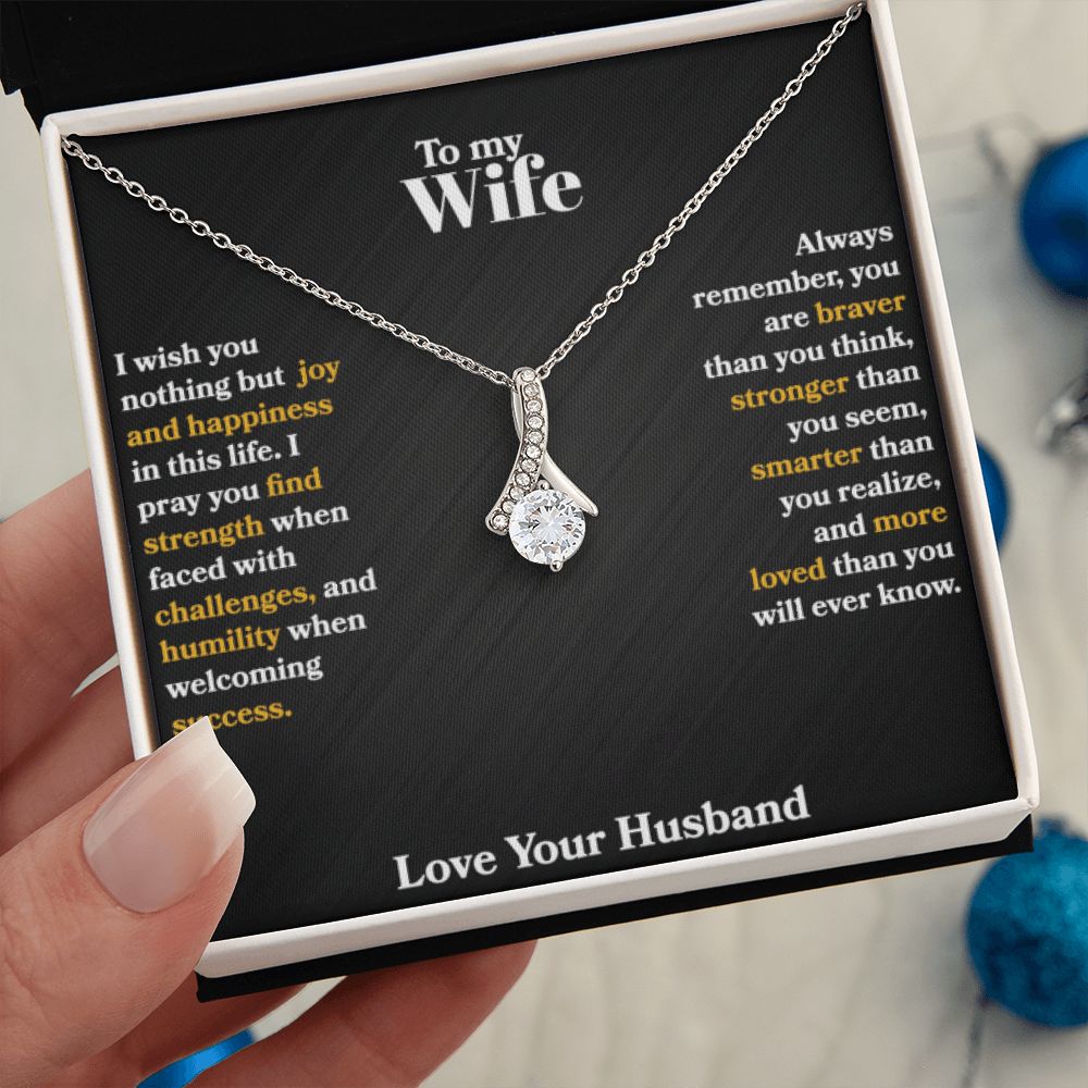Wife - I Wish You Nothing But Joy - Ribbon Necklace