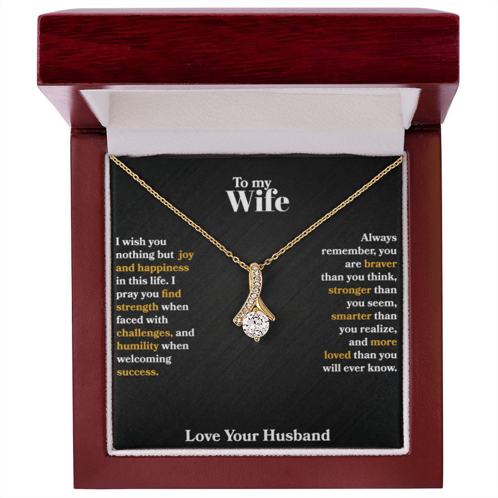 Wife - I Wish You Nothing But Joy - Ribbon Necklace