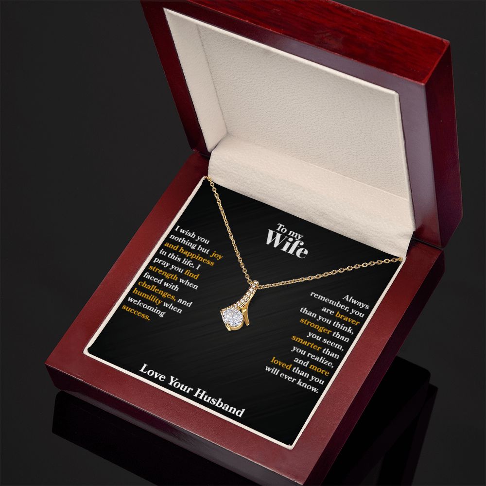 Wife - I Wish You Nothing But Joy - Ribbon Necklace