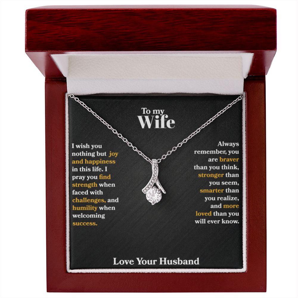 Wife - I Wish You Nothing But Joy - Ribbon Necklace