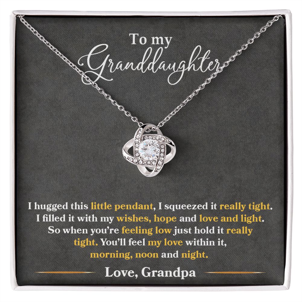 Granddaughter - I Hugged The Little Pendant - Love Grandpa