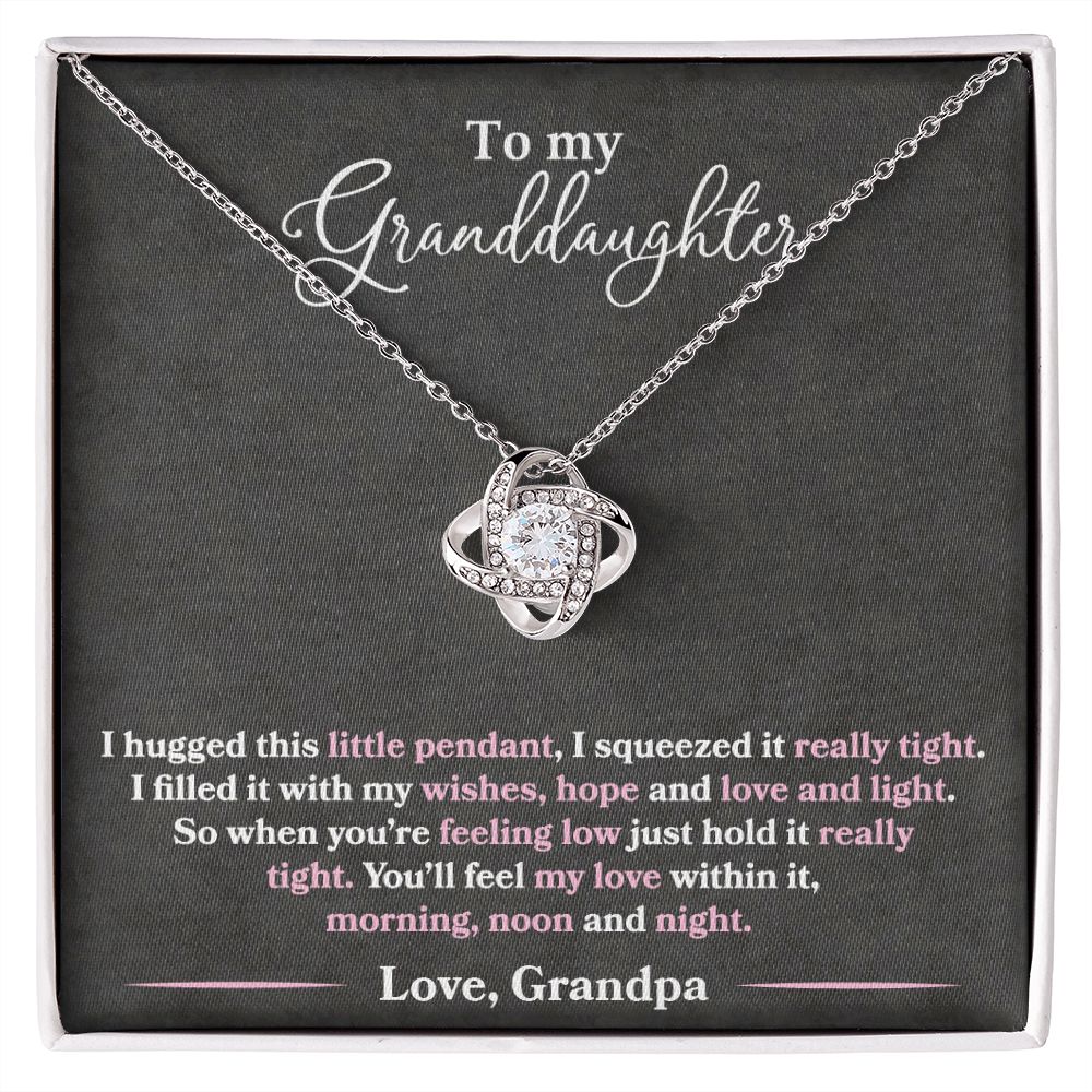 Granddaughter - I Hugged This Little Pendant - Love Grandpa