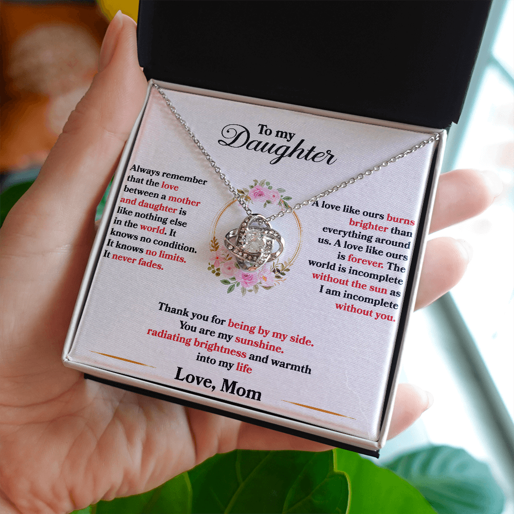 Daughter - Love Between Mother And Daughter - Love Knot Necklace