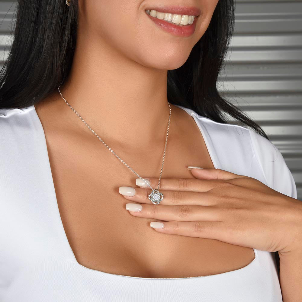 To My Bonus Daughter - Love Knot Necklace