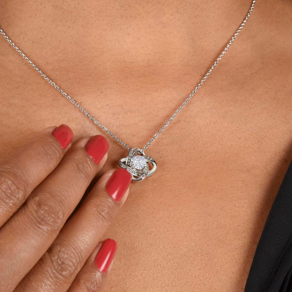To My Bonus Daughter - Love Knot Necklace
