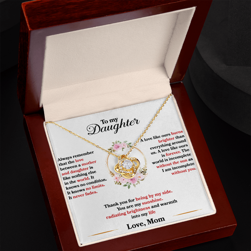 Daughter - Love Between Mother And Daughter - Love Knot Necklace