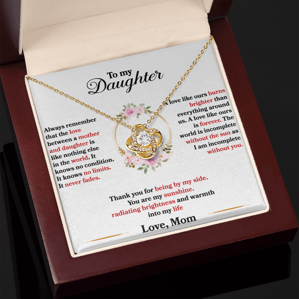 Daughter - Love Between Mother And Daughter - Love Knot Necklace