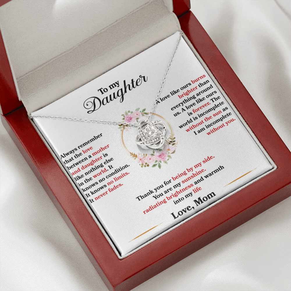 Daughter - Love Between Mother And Daughter - Love Knot Necklace