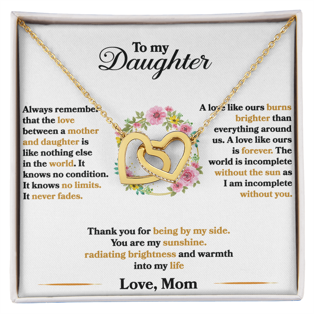 Daughter - Love Between A Mother And Daughter - Interlocking Hearts