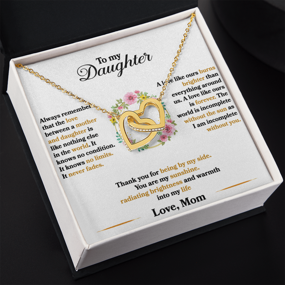 Daughter - Love Between A Mother And Daughter - Interlocking Hearts
