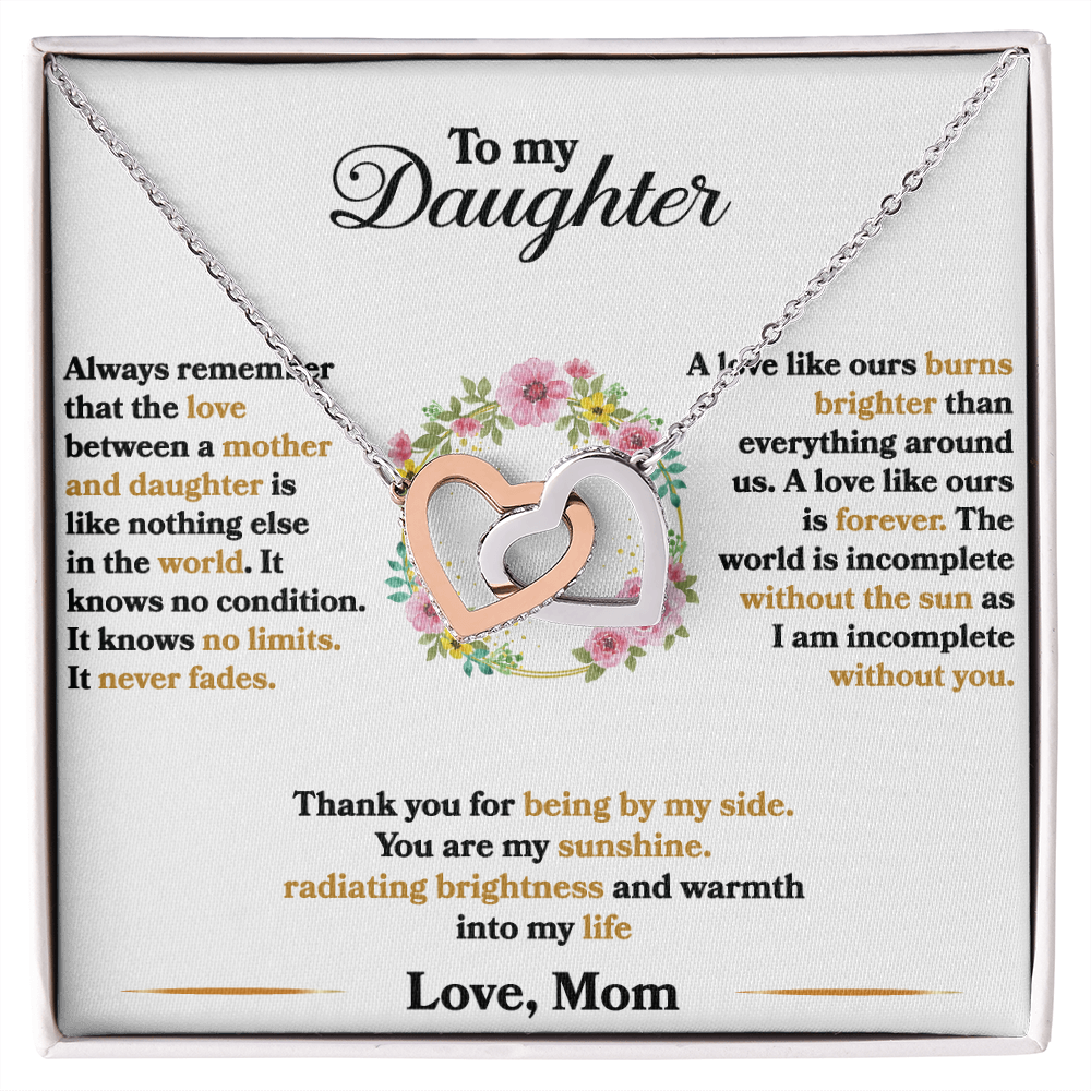Daughter - Love Between A Mother And Daughter - Interlocking Hearts