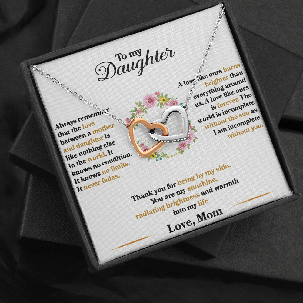Daughter - Love Between A Mother And Daughter - Interlocking Hearts