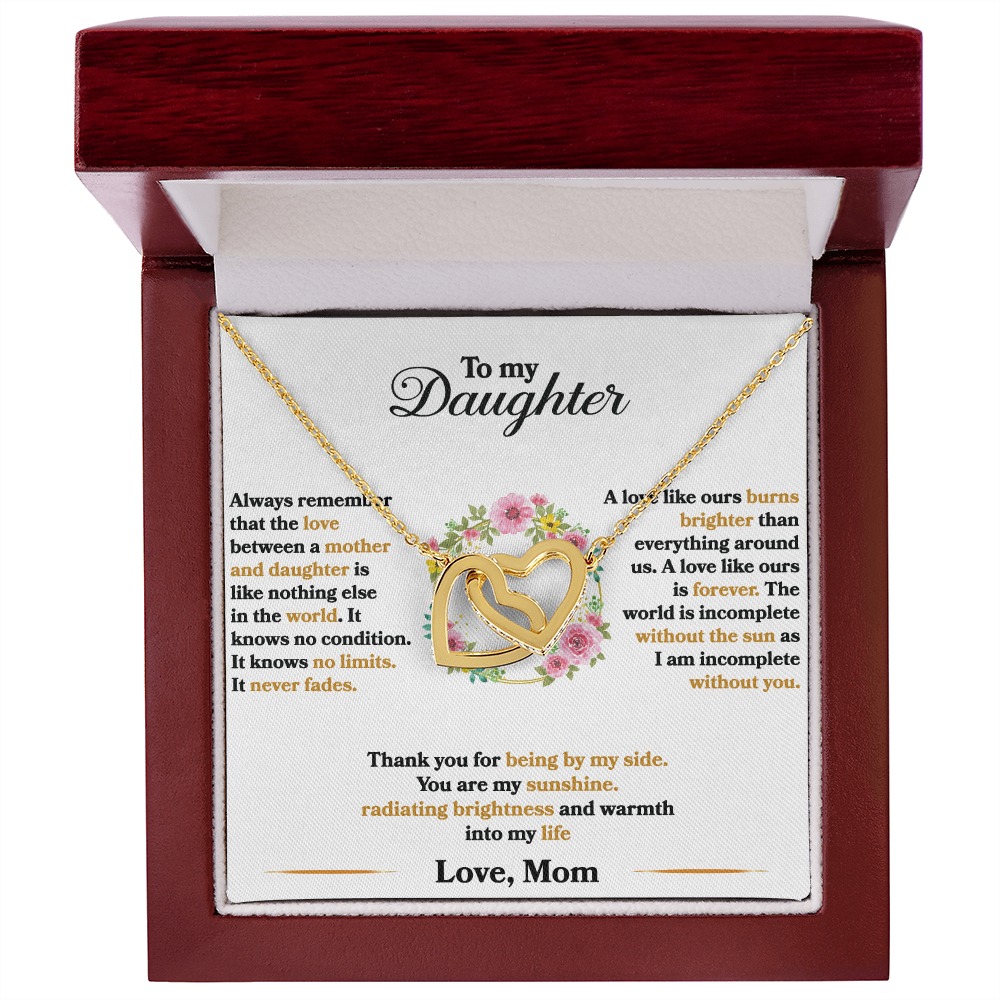 Daughter - Love Between A Mother And Daughter - Interlocking Hearts
