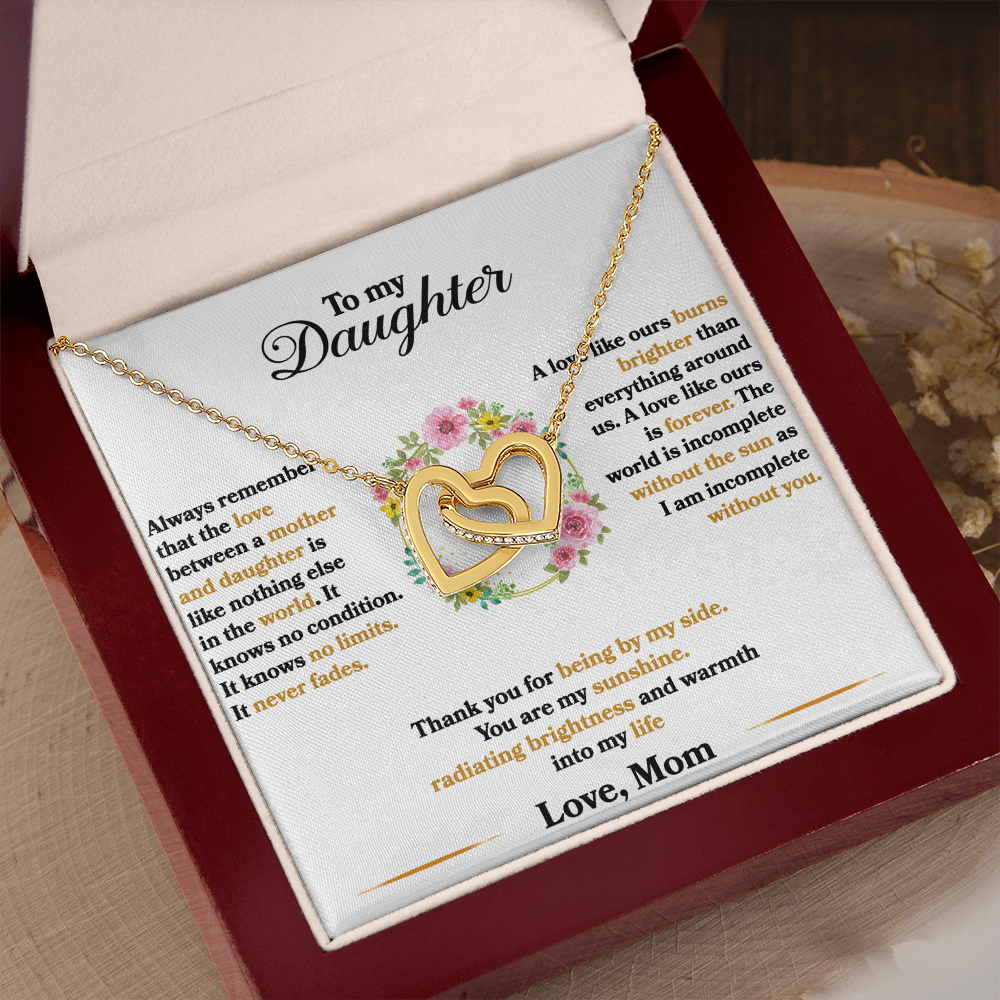 Daughter - Love Between A Mother And Daughter - Interlocking Hearts