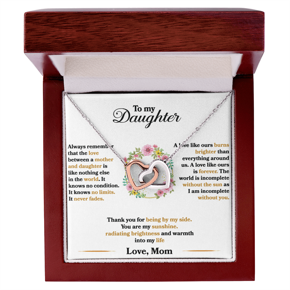 Daughter - Love Between A Mother And Daughter - Interlocking Hearts