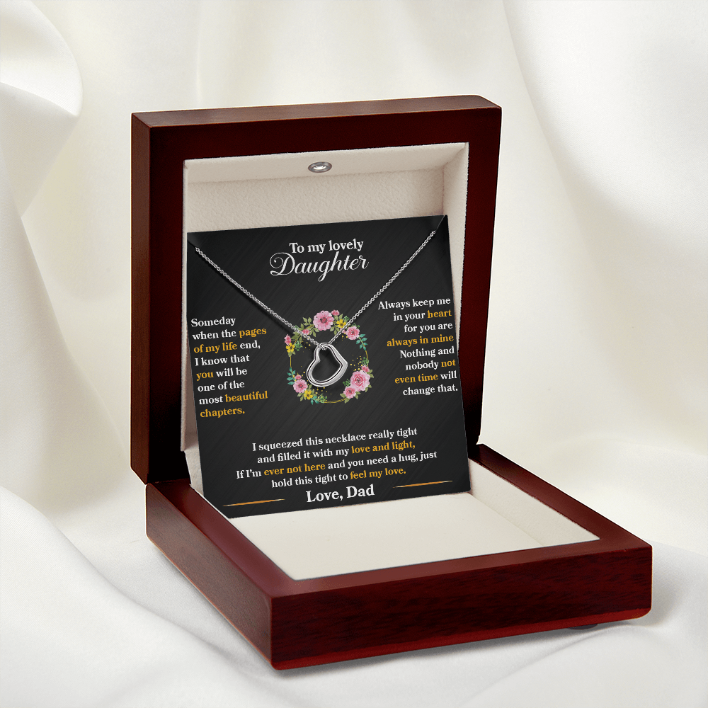 Daughter - Always Keep Me In Your Heart - Delicate Heart Necklace