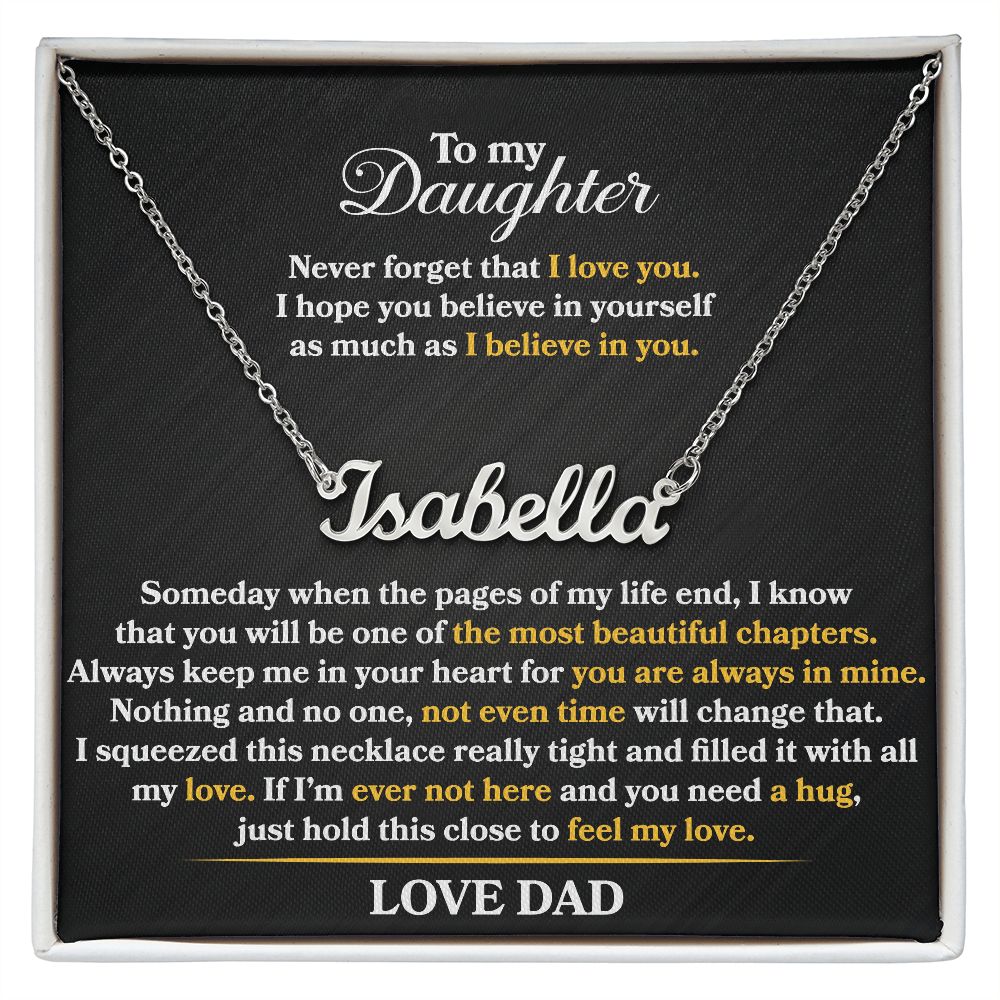 Daughter - I Believe in You - Name Necklace