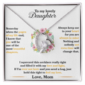 Daughter - Always keep Me In Your Heart - Forever Love Necklace