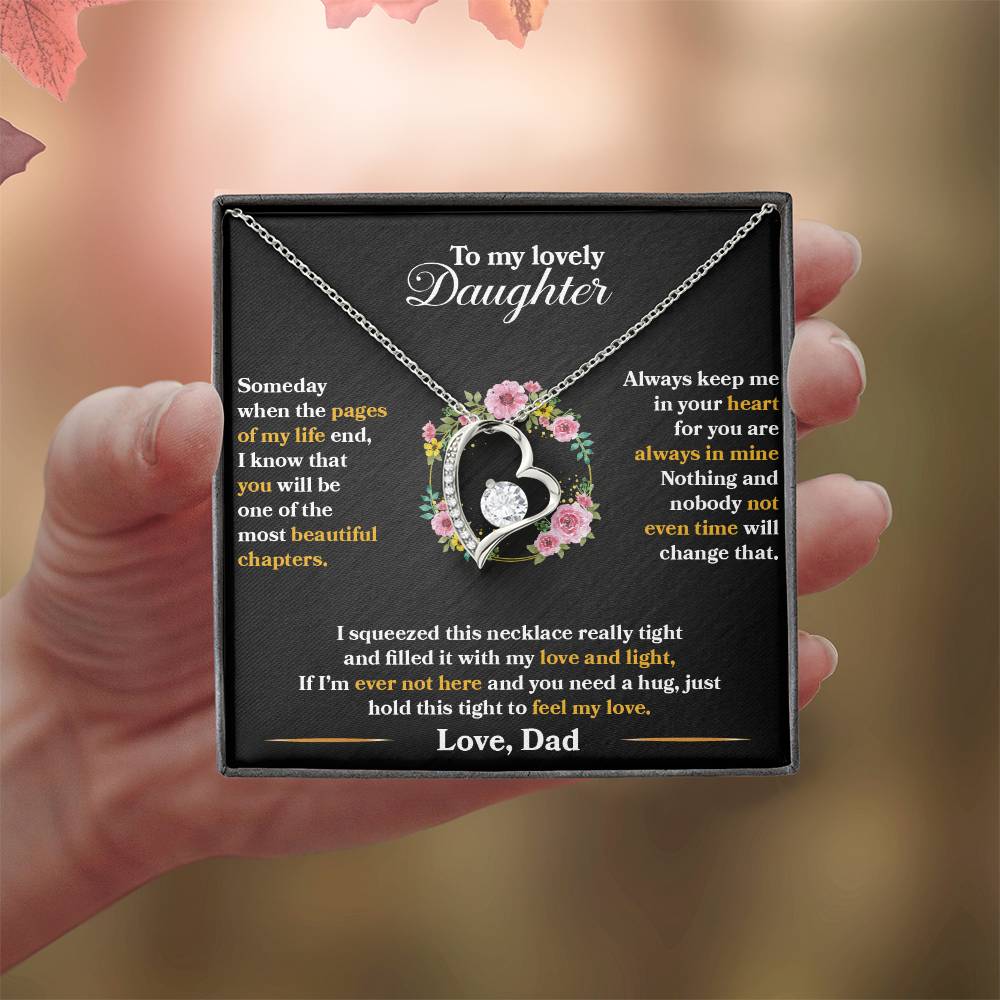 Daughter - Someday When The Pages Of My Life End - Forever Love Necklace