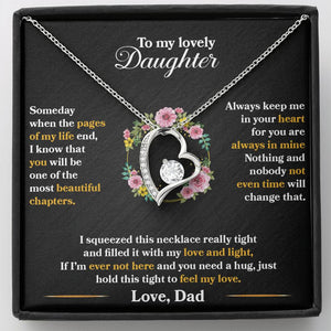 Daughter - Someday When The Pages Of My Life End - Forever Love Necklace