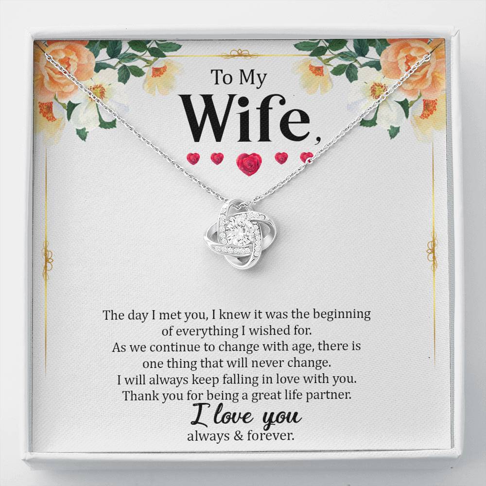 Wife - The Day I Met You - Love Knot Necklace