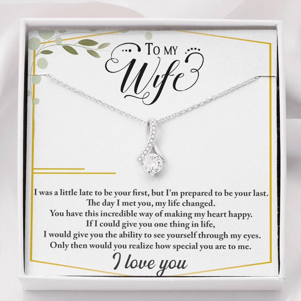 Wife - The Day I Met You - Ribbon Necklace