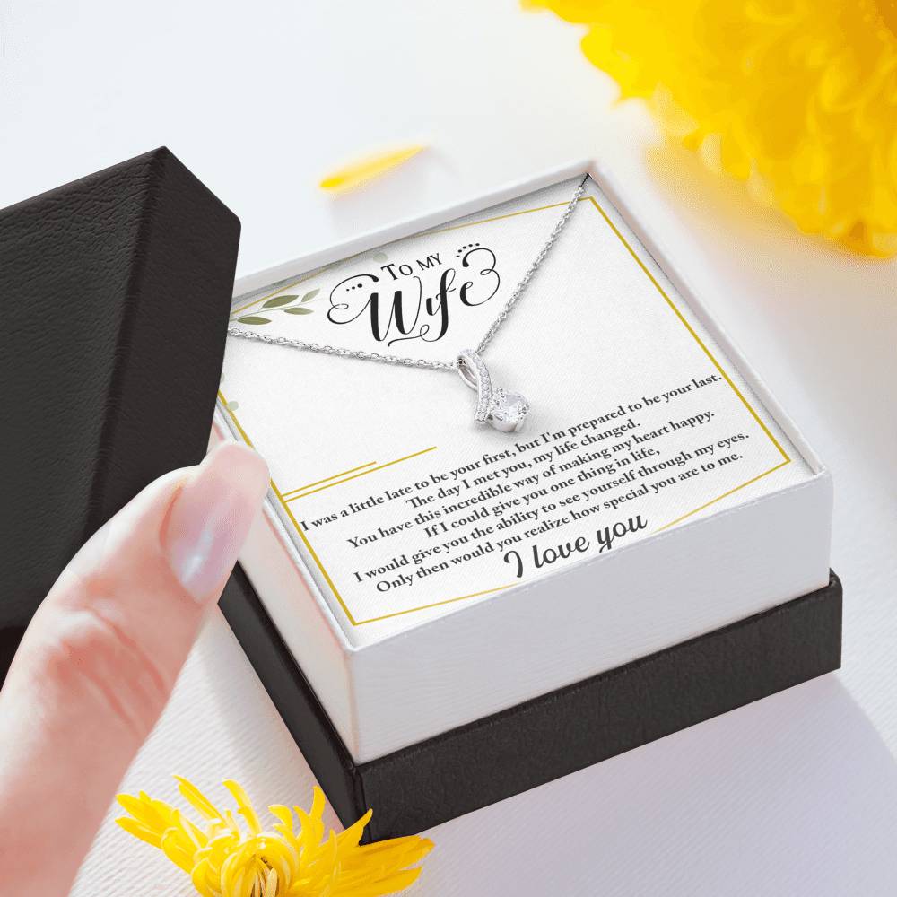 Wife - The Day I Met You - Ribbon Necklace