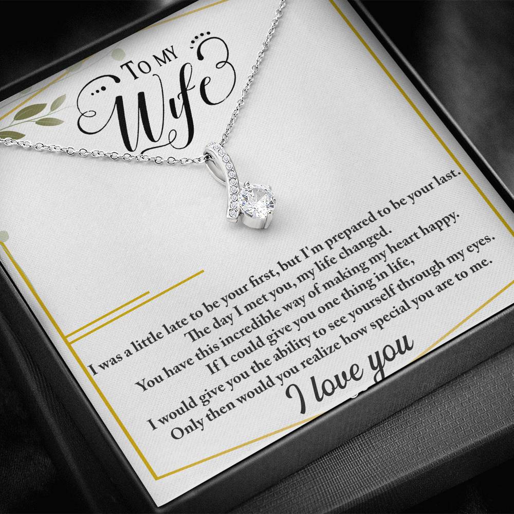 Wife - The Day I Met You - Ribbon Necklace